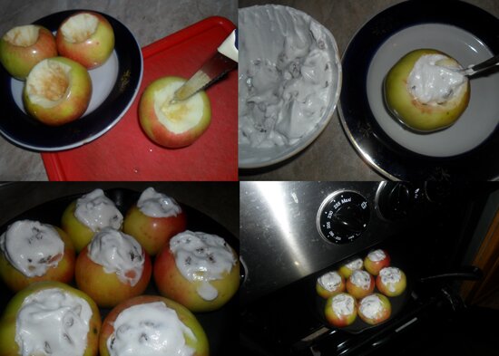 Десерт печёные яблоки с изюмом рецепт приготовления