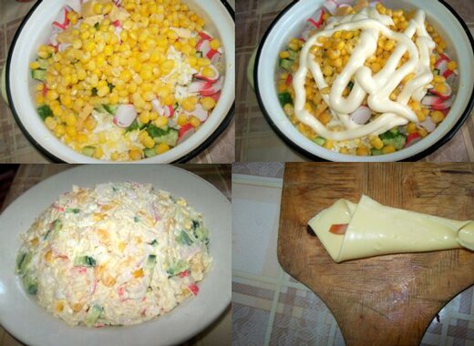 Рецепт приготовления салата Каллы на 8 марта :